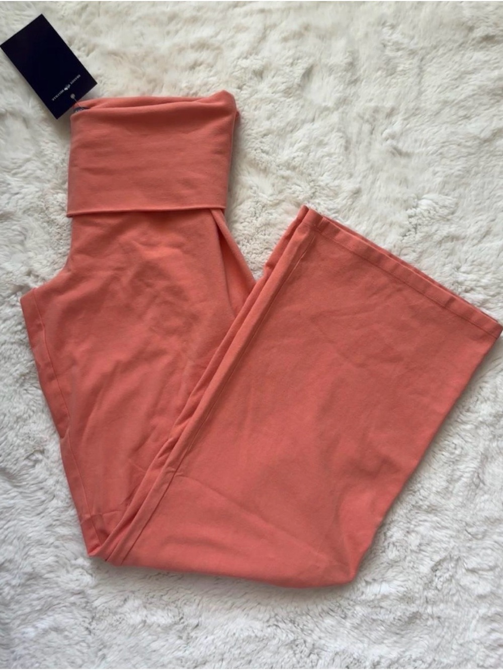 Brandy Melville Viral Coral Wide-Leg Fold-Over Waist Pants